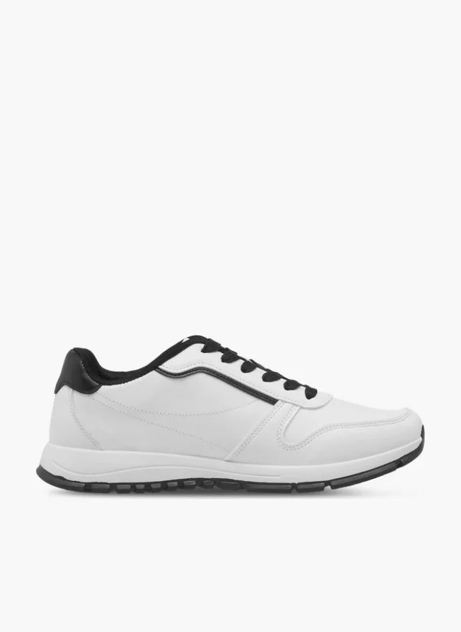 LBL by Shoexpress Men Panelled Sneakers with Lace-Up Closure