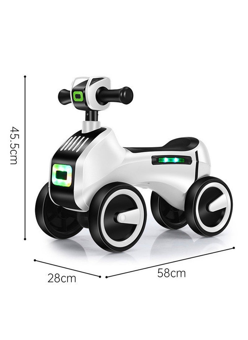 Toyzey Ride on Toy for Kids 1-3 Yeas Old,4 Wheels Balance Bike with Sound and Light,Great Gift for Boys and Girls  - Image 3