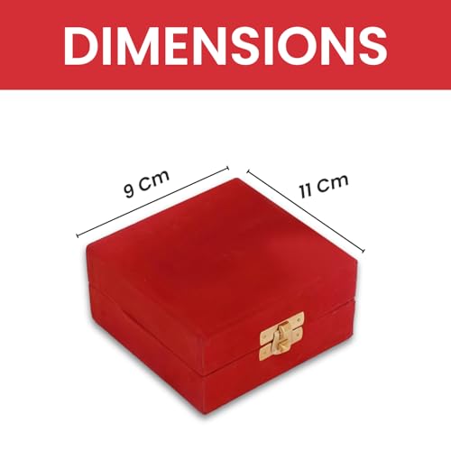Piepot Bowl for Decoration with Red Velvet Box | Bowl for Puja, Serving and Gifting| Brass Items | Peacock Embossed Design | Gifting Items | Multipurpose Use - 300ml - Image 4