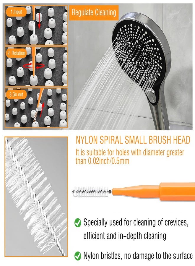 BADAO 20PCS Shower Head Cleaner Picks,Shower Head Cleaning Brush Tool for Small Hole Gap Hole Anti-Clogging,Shower Cleaner Picks Fitting Nozzle Unclogger for Household Bathroom Shower Cleaning Brush - Image 4