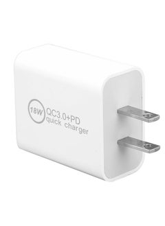 Thoraya Charger Adapter PD QC Quick Charging 18W Type C USB AC 100‑240V Input DC 5V 9V 12V Output US Plug 65x43x24mm / 2.56x1.69x0.94in  - Image 2