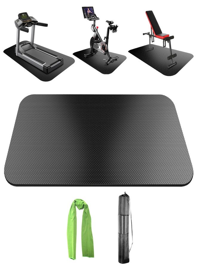 TONINT Exercise Mat, Treadmill, Bike, Elliptical, Rowing, Gym, Noise Reducing, Waterproof, 47.3" x 23.6" - Image 1