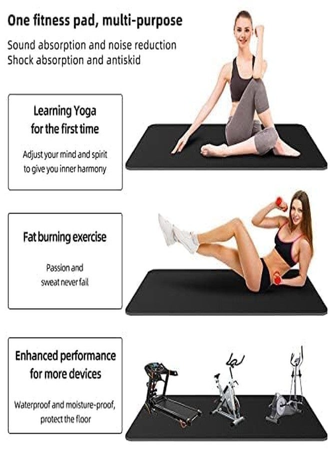 TONINT Exercise Mat, Treadmill, Bike, Elliptical, Rowing, Gym, Noise Reducing, Waterproof, 47.3" x 23.6" - Image 5