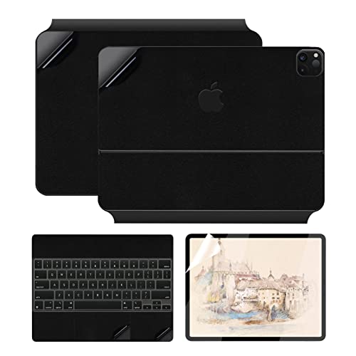 IMMOENUC 5-in-1 Tablets Skin Sticker Decal for 2020/2021/2022 Apple ipad Pro M2 Magic Keyboard 12.9 inch TPU Keyboard Cover & Palm Rest & Screen Protector Film (for Magic Keyboard 12.9 inch) - Image 2