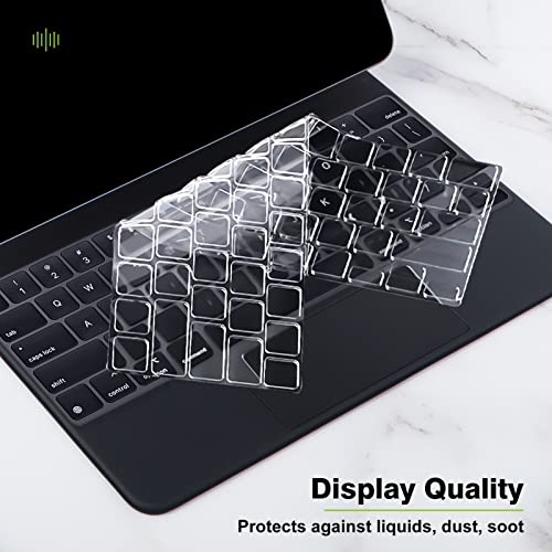 IMMOENUC 5-in-1 Tablets Skin Sticker Decal for 2020/2021/2022 Apple ipad Pro M2 Magic Keyboard 12.9 inch TPU Keyboard Cover & Palm Rest & Screen Protector Film (for Magic Keyboard 12.9 inch) - Image 5