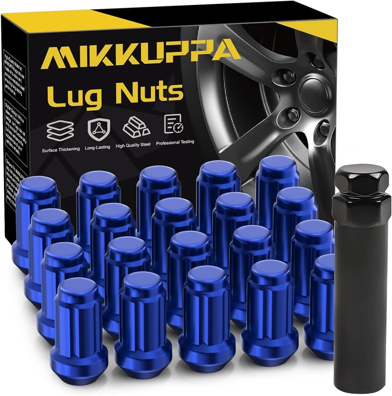 MIKKUPPA M12x1.5 Closed End Spline Lug Nuts - 20pcs for Chevy Impala, Honda Accord/CRV/Civic - Image 1