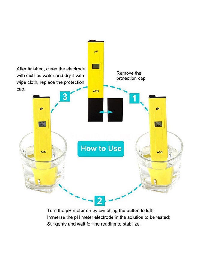 Generic Digital PH Meter LCD Display Digital Water PH Tester Meter with ATC for Household Drinking Water Hydroponics Aquariums Swimming Pools Spa  - Image 3