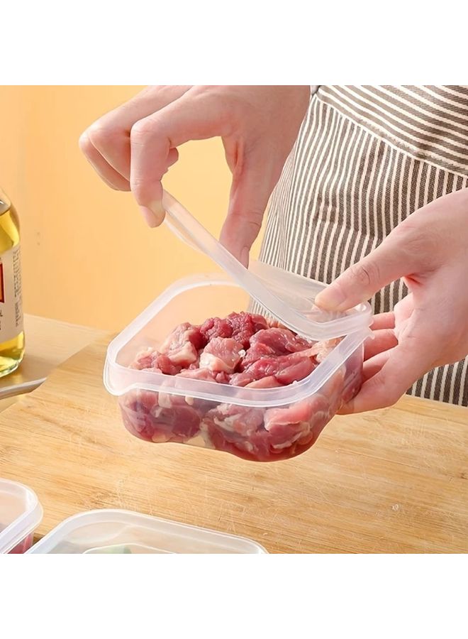 10 قطع حاويات طعام بلاستيكية شفافة خالية من BPA مجموعة قابلة للتكديس آمنة للفريزر - Image 4