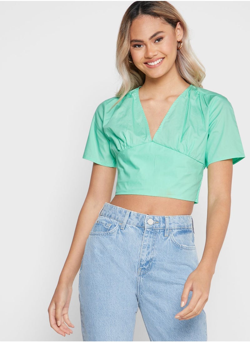 Ginger - Empire Waist Crop Top - Image 1