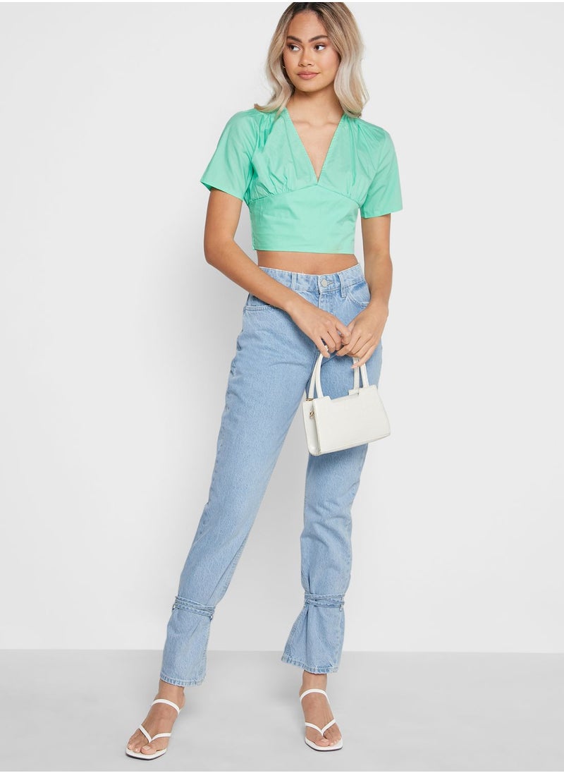 Ginger - Empire Waist Crop Top - Image 1