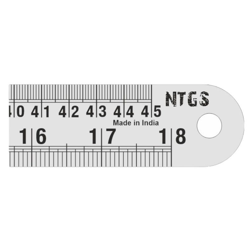 NTGS Double-Sided Measuring Scale Ruler for Engineering, Architecture and Students (18 inch, 45 cm) - Image 1