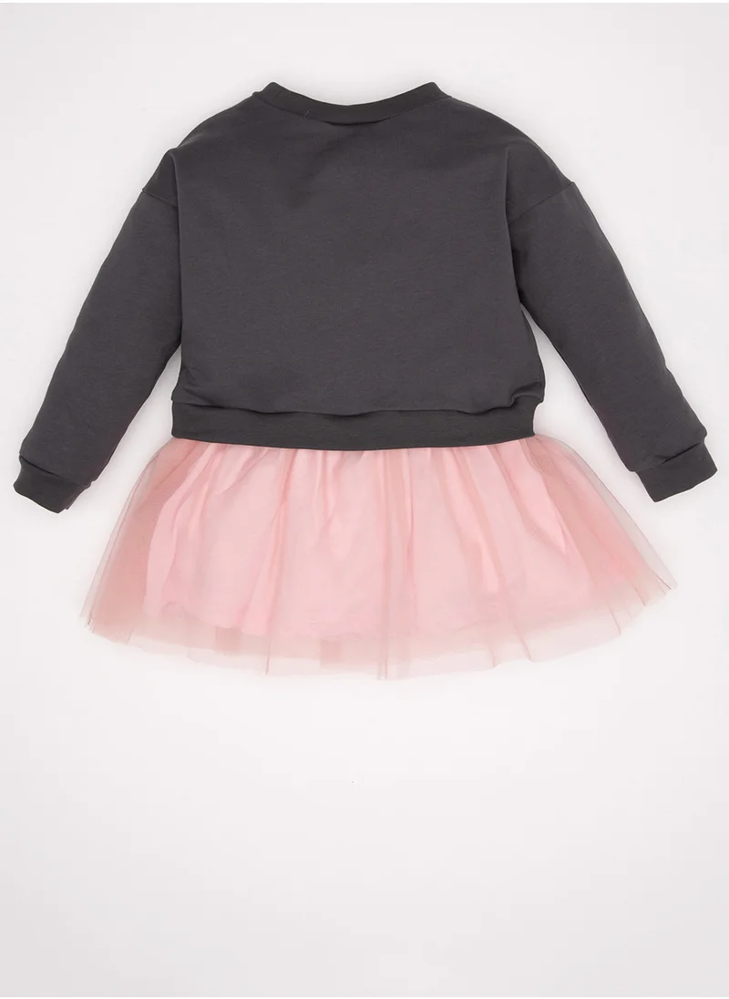 ديفاكتو Disney Mickey & Minnie Long Sleeve Tutu Skirt Detailed Dress