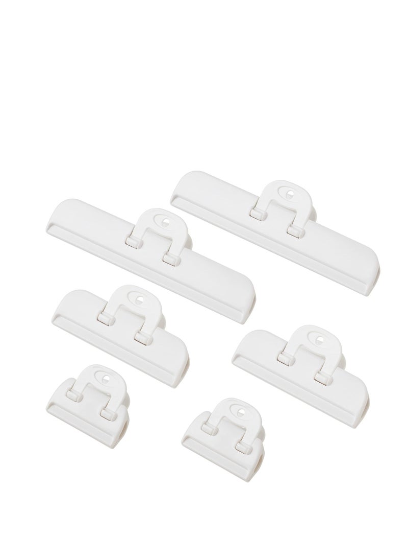 Chip Clips Bag Clips, Food Bag Clips, Heavy Duty Chip Clips, Snack Bags and Food Bags Clips, Large Bag Clips for Food Storage, for Bread Bags, Snack Bags and Food Bags (6 Pcs, White) - pzsku/ZD340A9B15F5FE7C7773DZ/45/_/1689335203/ddea6512-12fc-4285-8144-54ad1f47c573