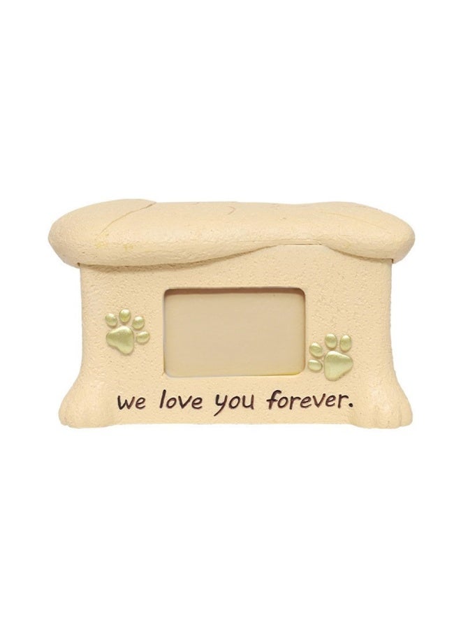 CHIYLE Cat Urn for Ashes – Elegant Pet Urn with Photo Display and Golden Paw Prints, Memorial Box for Beloved Cats - Image 2