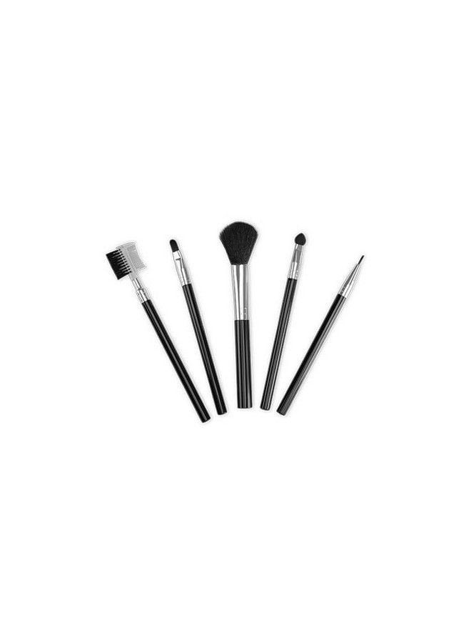 TS Plastic Makeup Brush With Pack Of 5 Multicolor - Image 3
