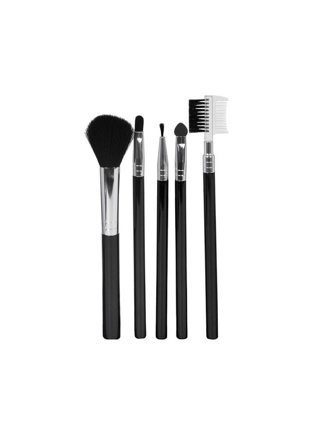 TS Plastic Makeup Brush With Pack Of 5 Multicolor - Image 2