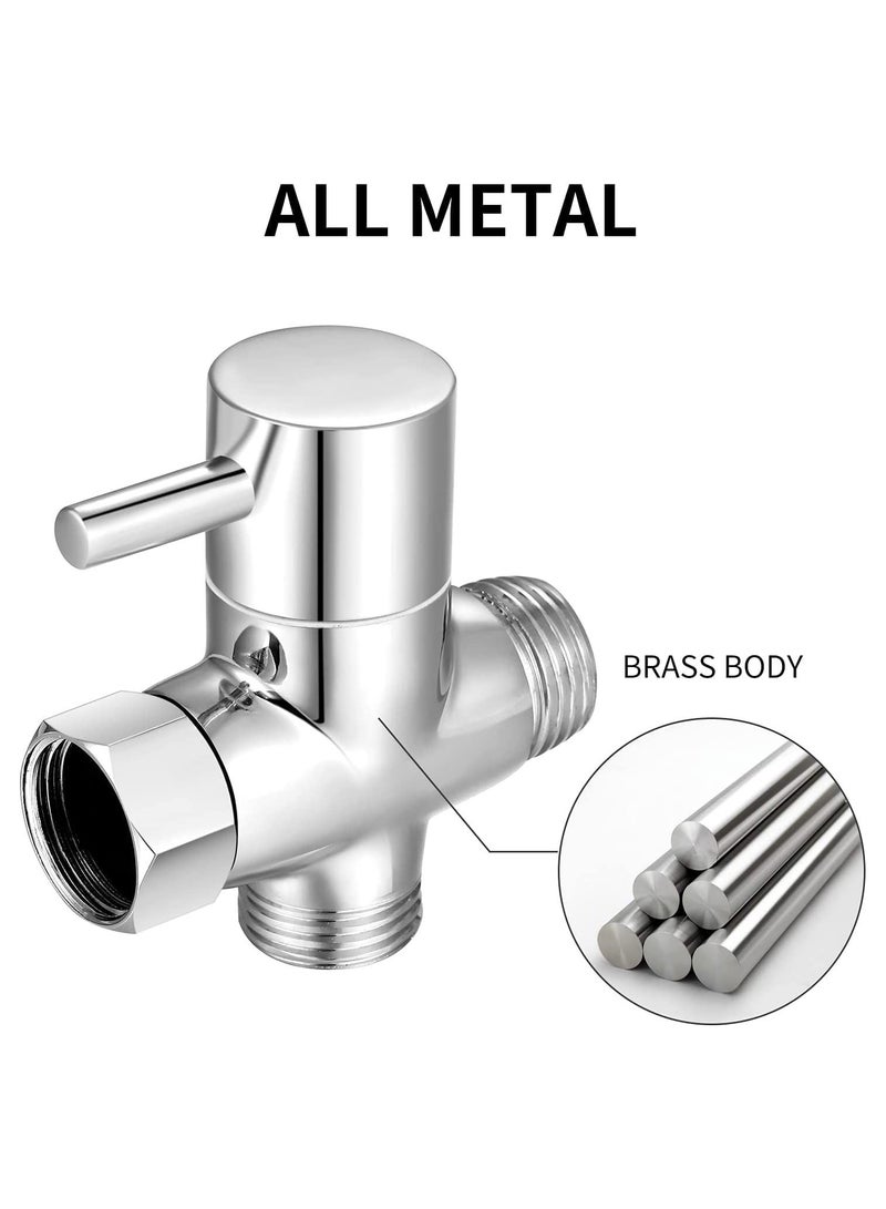 SYOSI Shower Head Diverter Valve Solid Brass Shower Arm Diverter Valve for Hand Held Showerhead and Fixed Spray Head 20mm Diameter 3 Way Universal Shower System Replacement Part  - Image 4