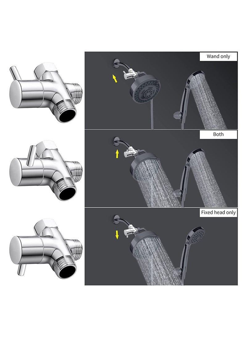 SYOSI Shower Head Diverter Valve Solid Brass Shower Arm Diverter Valve for Hand Held Showerhead and Fixed Spray Head 20mm Diameter 3 Way Universal Shower System Replacement Part  - Image 5