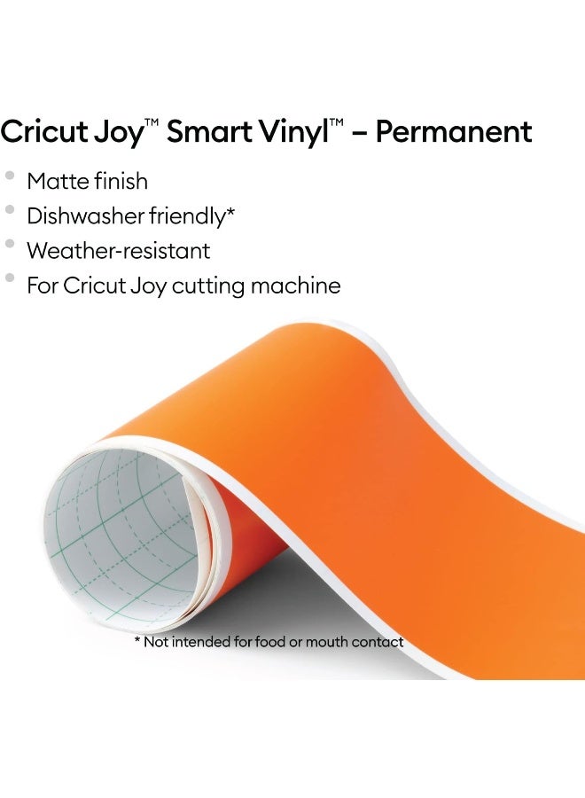 Cricut Joy Smart Vinyl Permanent  Orange (Matte)  1.2M (4Ft)  Self Adhesive Roll - Image 2
