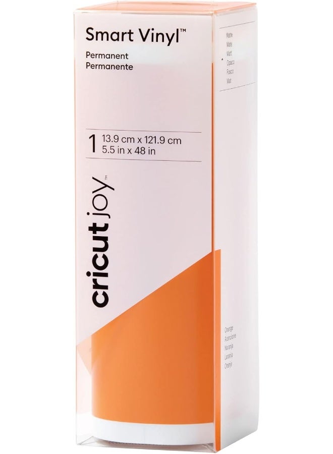 Cricut Joy Smart Vinyl Permanent  Orange (Matte)  1.2M (4Ft)  Self Adhesive Roll - Image 1