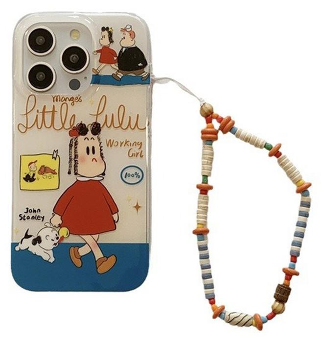 متوافق مع اي فون 16 برو ماكس الهاتف الخليوي القضية ، وإصلاح الكتابة على الجدران الكرتون نمط صدمة حماية الأكمام ، سلسلة سوار مع حزام جميل ، سيليكون المواد المضادة للسقوط حماية الأكمام ، ومناسبة ل اي فون 16 برو ماكس 6.9 بوصة - Image 1