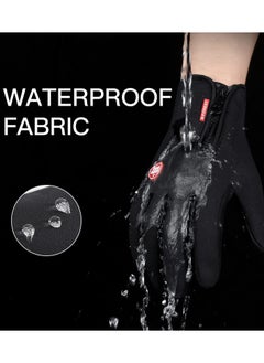 Dominy Winter Warm Gloves for Men and Women, with Windproof and Waterproof Features, Sensitive Touch Screen Texting Fingers for Work, Cycling, Driving(Black, Size L)  - Image 4