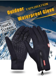 Dominy Winter Warm Gloves for Men and Women, with Windproof and Waterproof Features, Sensitive Touch Screen Texting Fingers for Work, Cycling, Driving(Black, Size L)  - Image 5