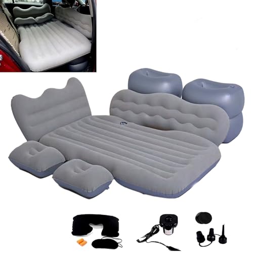 Onirii Inflatable Car Air Mattress Back Seat Bed with Air Pump,Portable Thickened Car Travel Camping Sleeping Air Mattress Blow Up Bed for Car Universal SUV - Image 2