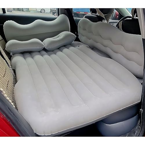 Onirii Inflatable Car Air Mattress Back Seat Bed with Air Pump,Portable Thickened Car Travel Camping Sleeping Air Mattress Blow Up Bed for Car Universal SUV - Image 1