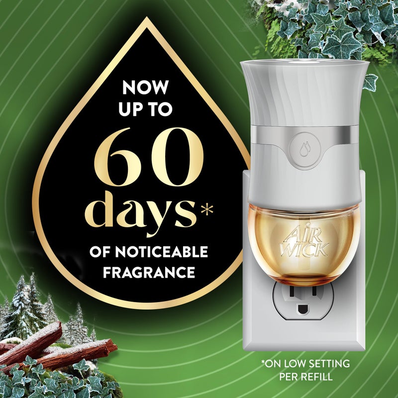 Air Wick Vibrant Plug In Scented Oil Refill, Infused with Essential Oils, Plug In Air Fresheners for Home, Winter Woods & Frosted Ivy, 5 ct - Image 2