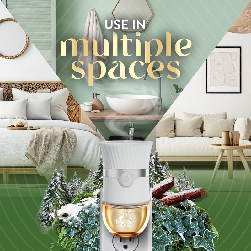 Air Wick Vibrant Plug In Scented Oil Refill, Infused with Essential Oils, Plug In Air Fresheners for Home, Winter Woods & Frosted Ivy, 5 ct - Image 5