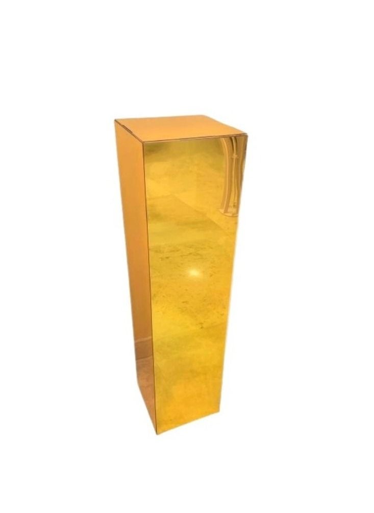 Lamsit Ibdaa - LAMSIT IBDAA Acrylic Pedestals – Plastic Stands – Acrylic Plinths – Acrylic Risers – Side Tables Golden Mirror - Image 1