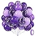 awenztech 60pcs Purple Balloons 12inch with Metallic Pastel Dark Purple Confetti Balloons for Purple Birthday Wedding Baby Shower Party Decorations - Image 3
