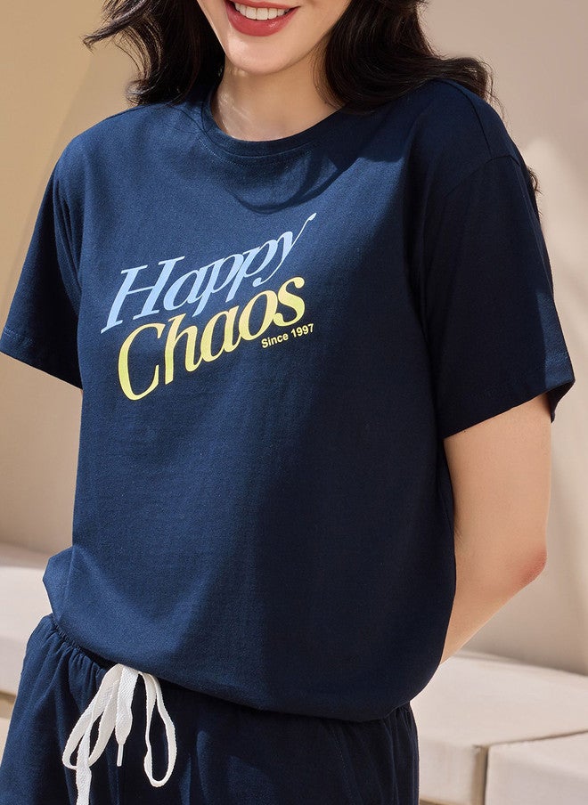 beebelle Happy Chaos Women's Typography Printed Night Suit - Image 2