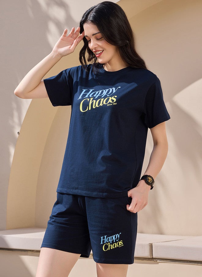 beebelle Happy Chaos Women's Typography Printed Night Suit - Image 3