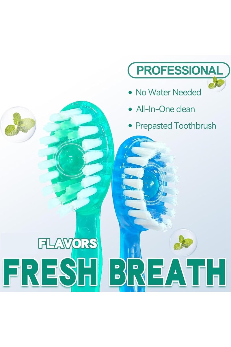 VKL Mini Travel Toothbrush,Disposable Mini Toothbrushes with Toothpaste + Tongue Scrapers + Floss + Pick,For Work or Travel,10 Count（Mixed flavors） - Image 5