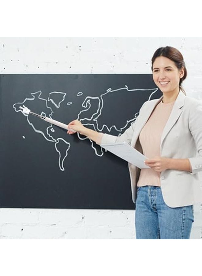 White Retractable Metal Telescopic Pointer For Whiteboard Presentations Teaching - Image 5