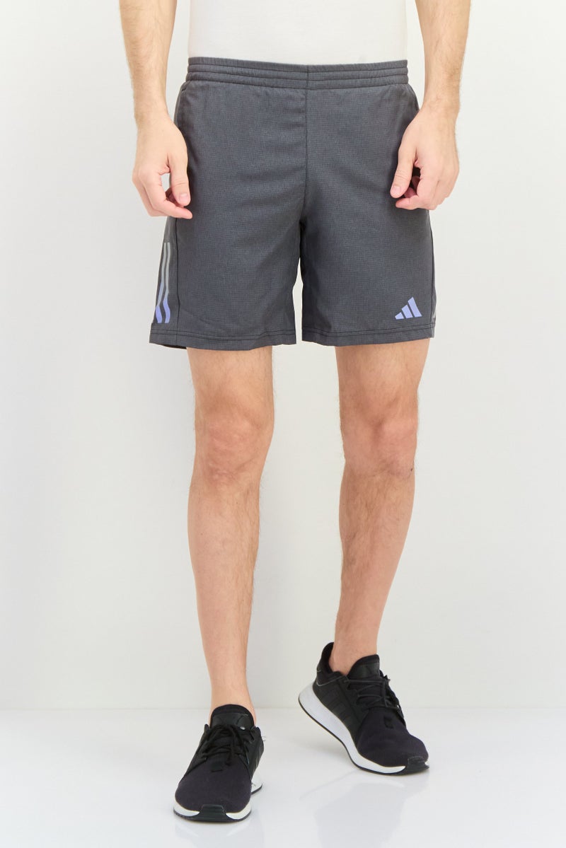 Adidas Men Regular Fit 5 Inseam Running Shorts, Grey - Image 1
