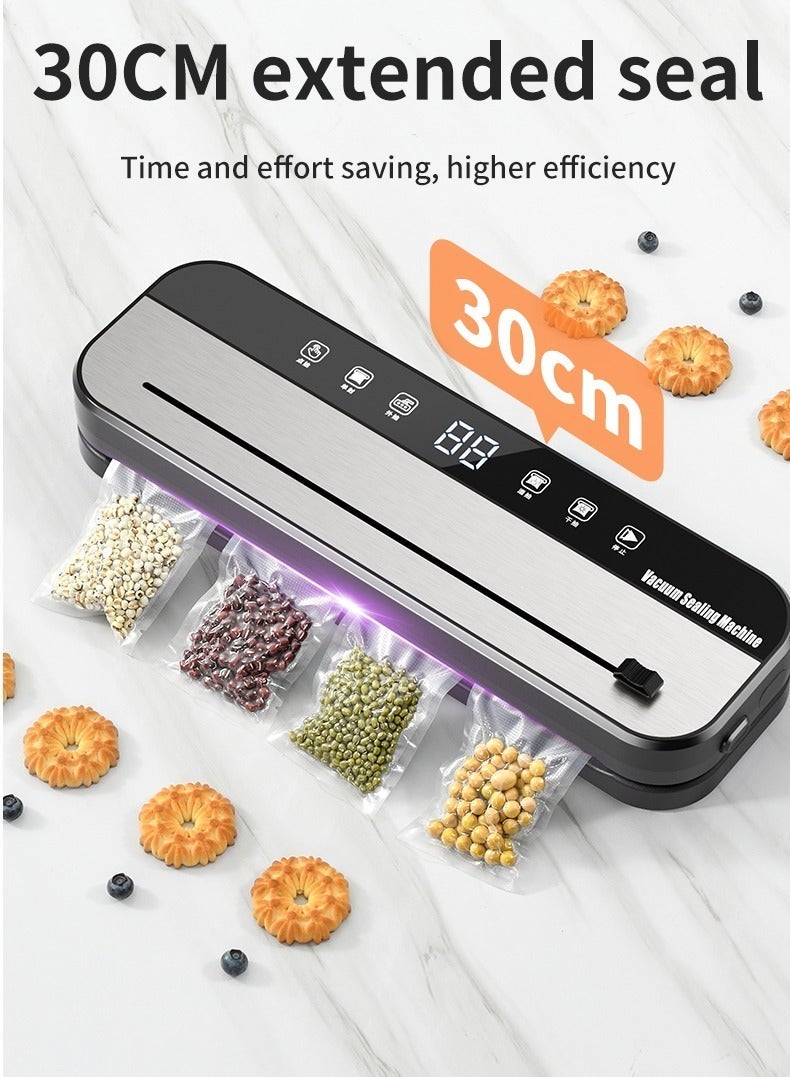 UV Sterilizer Vacuum Sealer Machine 75KPa Powerful Automatic Food Sealer with Built in Cutter for Dry Moist Food Kitchen Preservation System to Keep Food Fresh Longer 10 Bags Included - Image 2