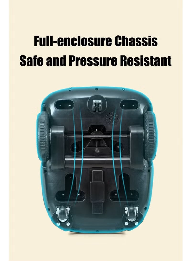 Multi-function Electric Scooter for Children, Four-Wheel Electric Scooter with Double Drive, Music and Light, UK Plug, Electric Scooter for 1-7 Years Kids Boys Girls - Image 2