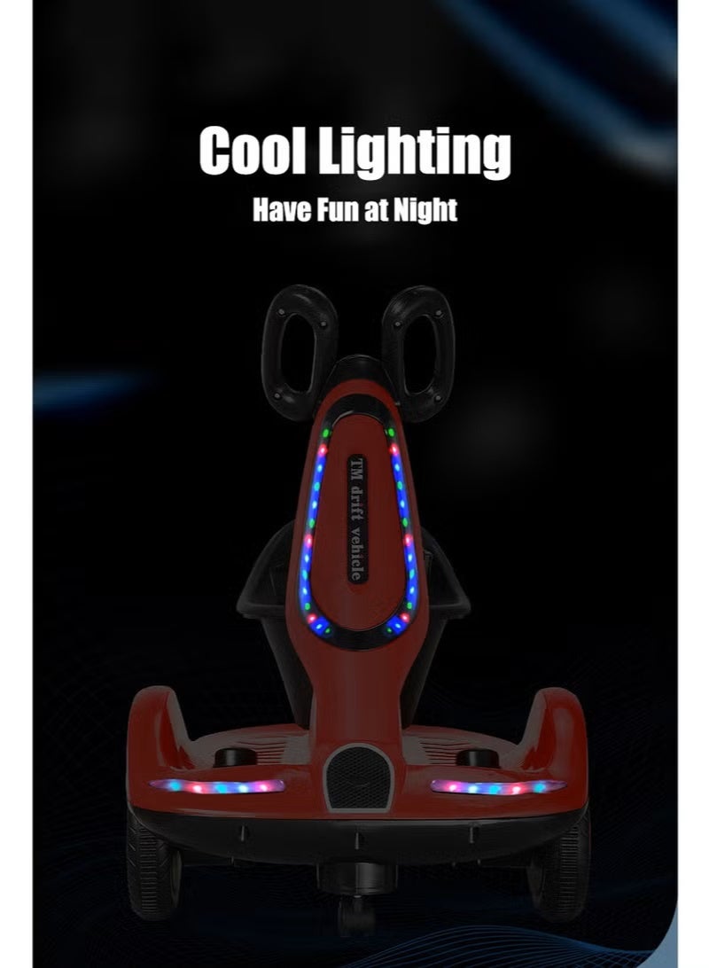 Multi-function Electric Scooter for Children, Four-Wheel Electric Scooter with Double Drive, Music and Light, UK Plug, Electric Scooter for 1-7 Years Kids Boys Girls - Image 5