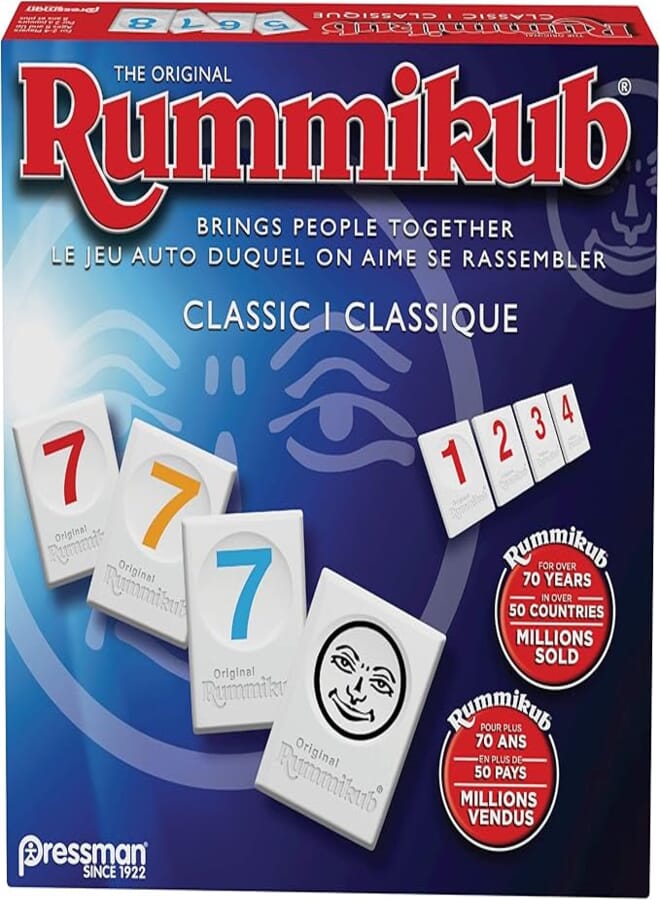 Pressman Rummikub Classic Edition - The Original Rummy Tile Game - Bilingual assorted packings