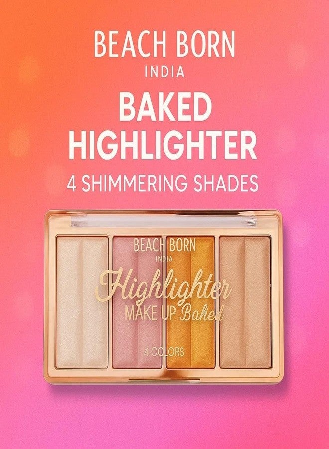 BEACHBORN INDIA Multicolor Highlighter Palette Highly Pigmented and Blendable | Matte Finish | Perfect Makeup with Radiant, Buildable Shades (BBI-02-05 SHADE NO.1, 10.8G) - Image 5