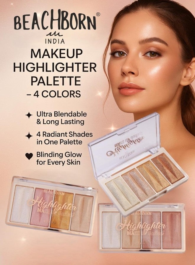 BEACHBORN INDIA Multicolor Highlighter Palette Highly Pigmented and Blendable | Matte Finish | Perfect Makeup with Radiant, Buildable Shades (BBI-02-05 SHADE NO.1, 10.8G) - Image 3