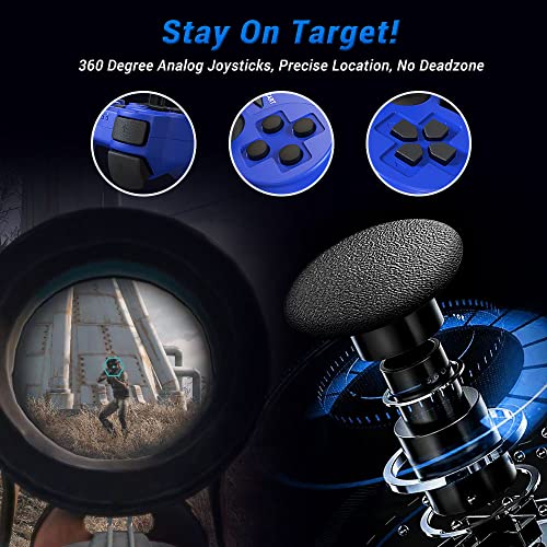OKHAHA Controller 2 Pack for PS3 Wireless Controller for Sony Playstation 3, Double Shock 3, Bluetooth, Rechargeable, Motion Sensor, Remote for PS3 (With Stripes(Blue + Red)) - Image 4