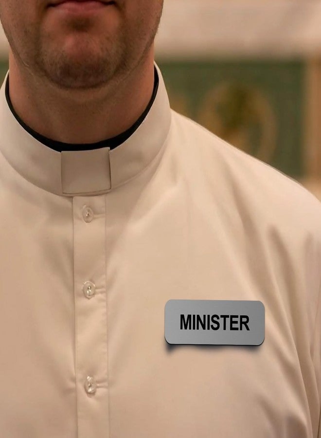 All Quality Badges Minister 1 x 3 Name Tag, Blue (3 Pack) - Image 3