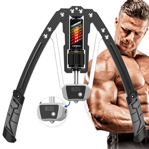EAST MOUNT Twister Arm Exerciser with Counter Display-Adjustable 22-440lbs Hydraulic Power, Home Chest Expander, Shoulder Muscle Training Fitness Equipment, Arm Exercise Strengthener - Image 1