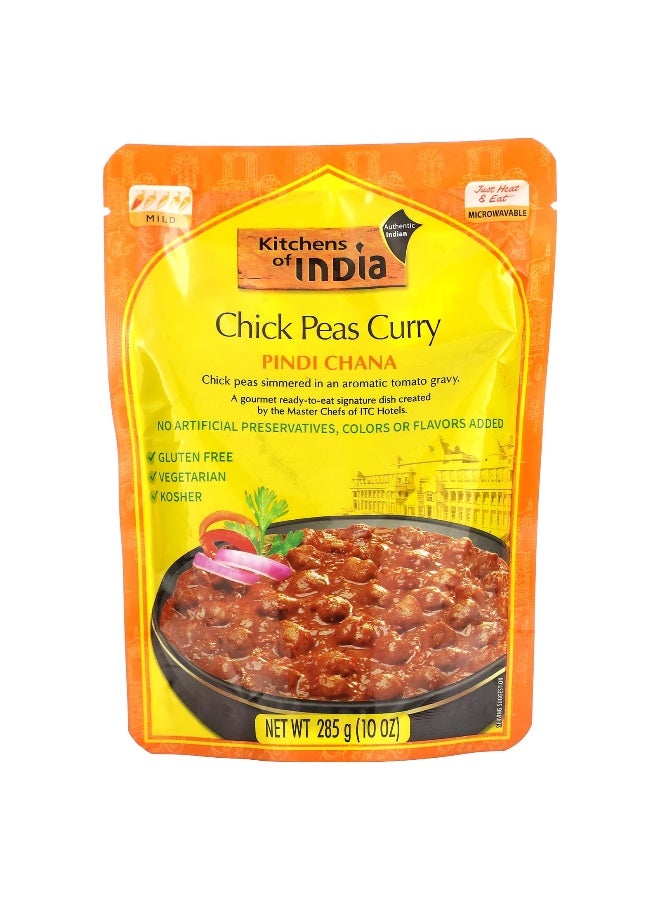 Kitchens of INDIA مطبخ الهند، بيندي تشانا، كاري الحمص، معتدل، 10 أونصة (285 جرام) - Image 1