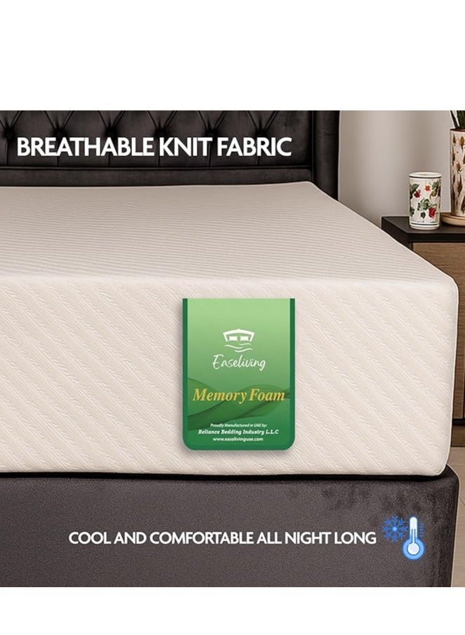 EASELIVING Memory Foam Mattress - 120 x 200 x 20 cm | Plush Spring-Free Mattress with Pressure Relief | Breathable Zip Cover, Adaptive Foam Base | Ideal for Side Sleepers - Image 5