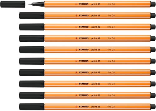 STABILO Point 88 FINELINER Superfine 04MM Black - Image 1
